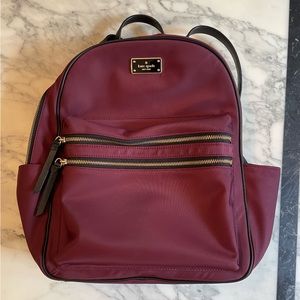 Kate Spade Burgundy Backpack